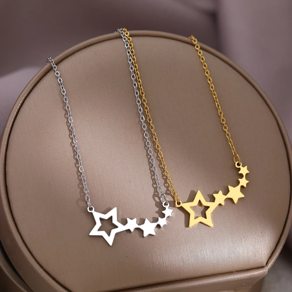 Beautiful Stars Stainless Steel K-pop Necklace