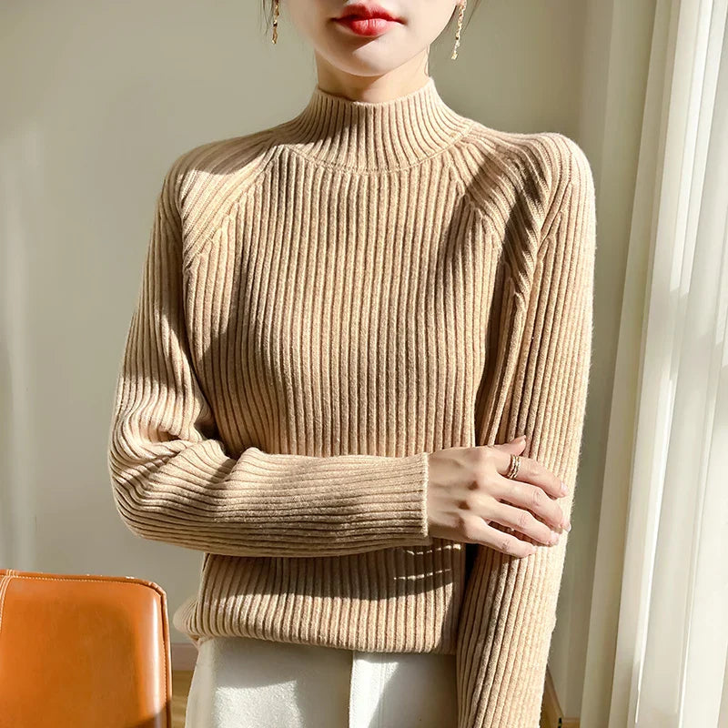 Rania | Maglione a collo alto grande con maniche lunghe