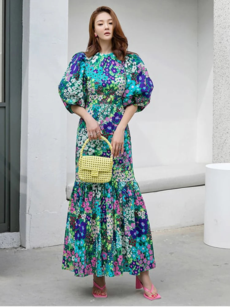 Lumière Luxe Robe Fleurie