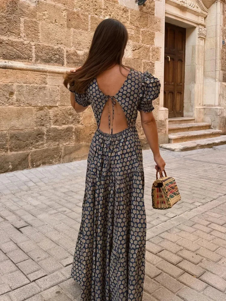 Élégance du coucher de soleil Robe vintage