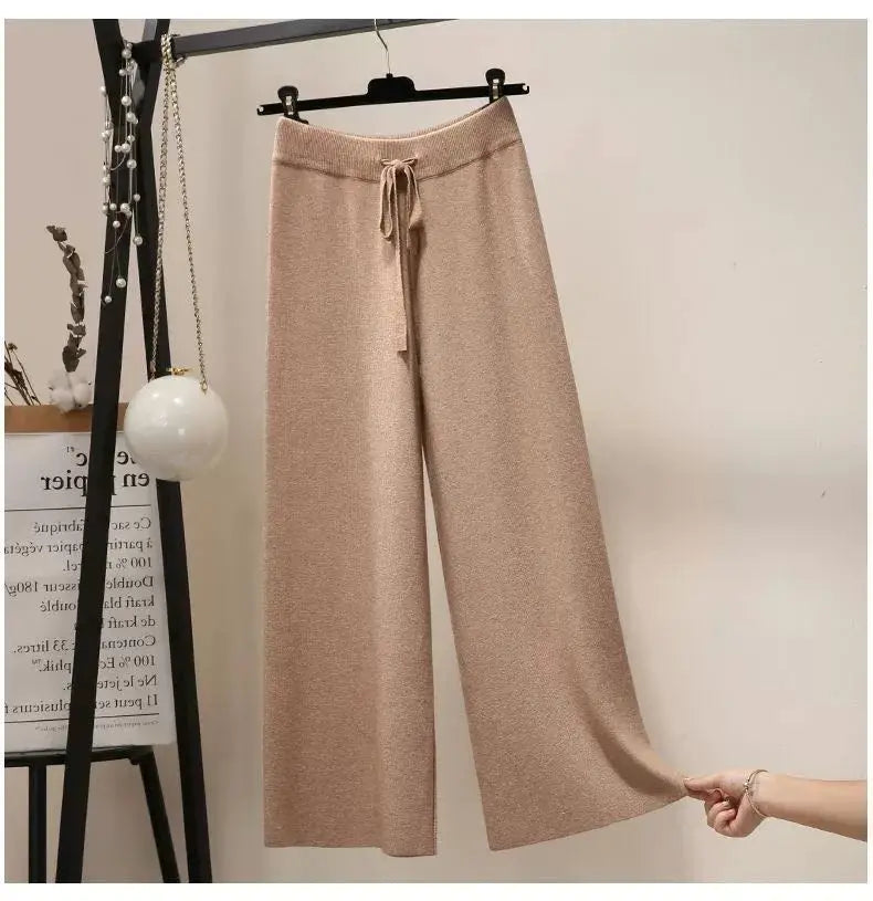 Frankfurt | Dames Oversized Gebreide Broek | Zwart