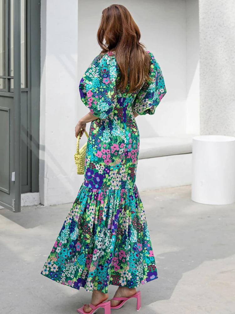 Lumière Luxe Robe Fleurie