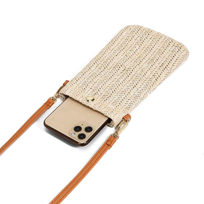 Solis Mode Zomerse Stro Intrecciata Clutch
