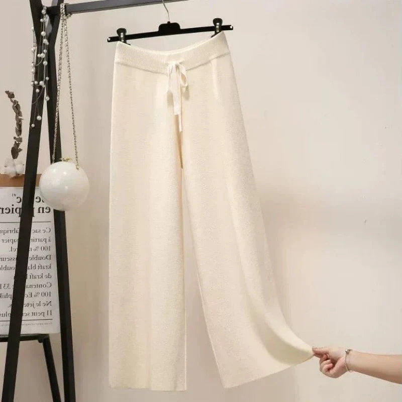 Frankfurt | Dames Oversized Gebreide Broek | Zwart