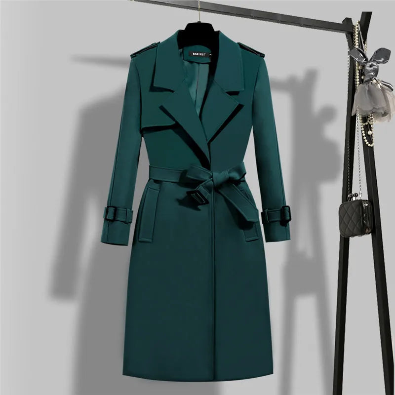 Mira | Trenchcoat da donna vintage business | Di alta qualità, lavato
