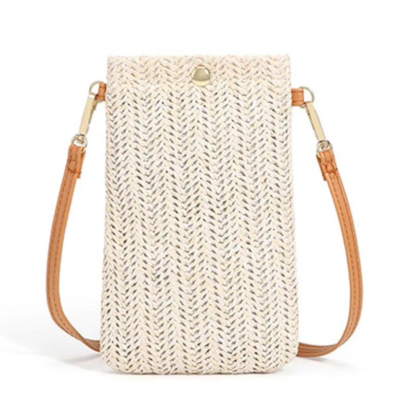 Solis Mode Zomerse Stro Intrecciata Clutch
