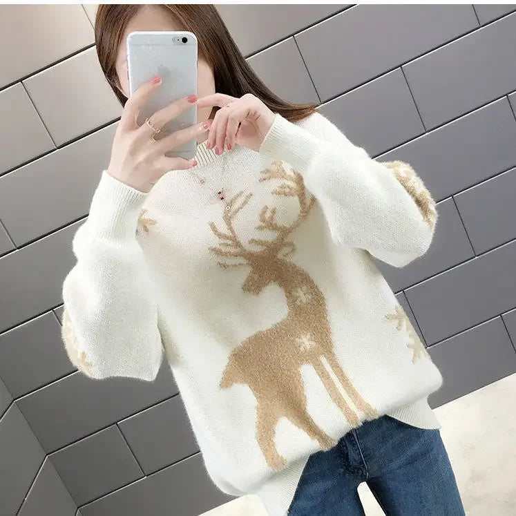 Holiday Knits | Loose Knitted Christmas Sweater for Women | Warm and Stylish