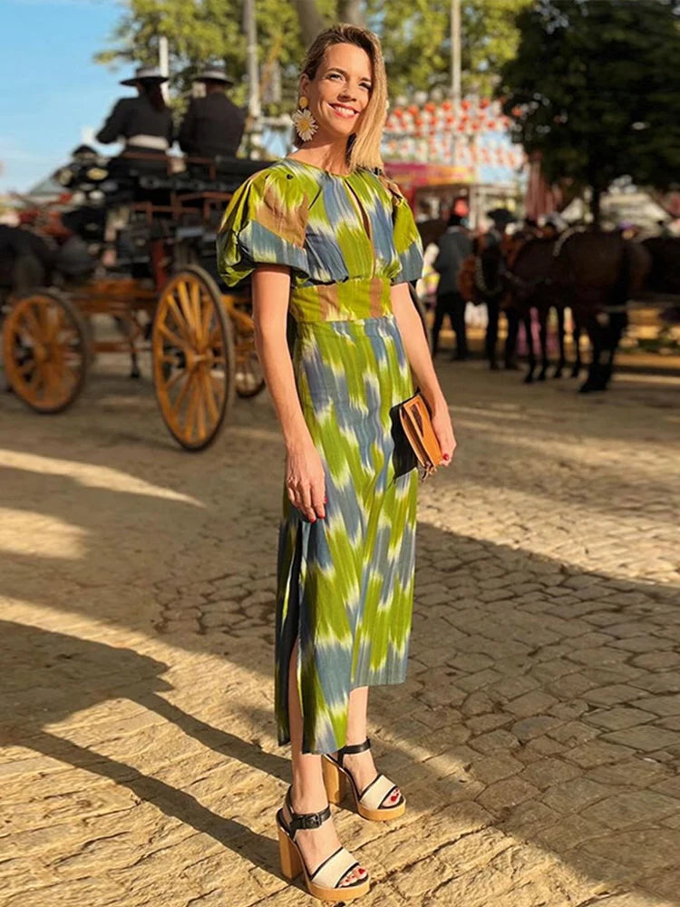 Robe midi tie-dye EclatLuxe