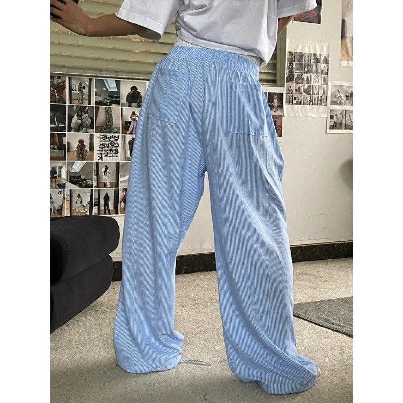 RivieraGlow Pantalón a rayas azul