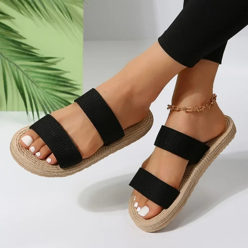 Sandalias cuña slingback de verano Ano