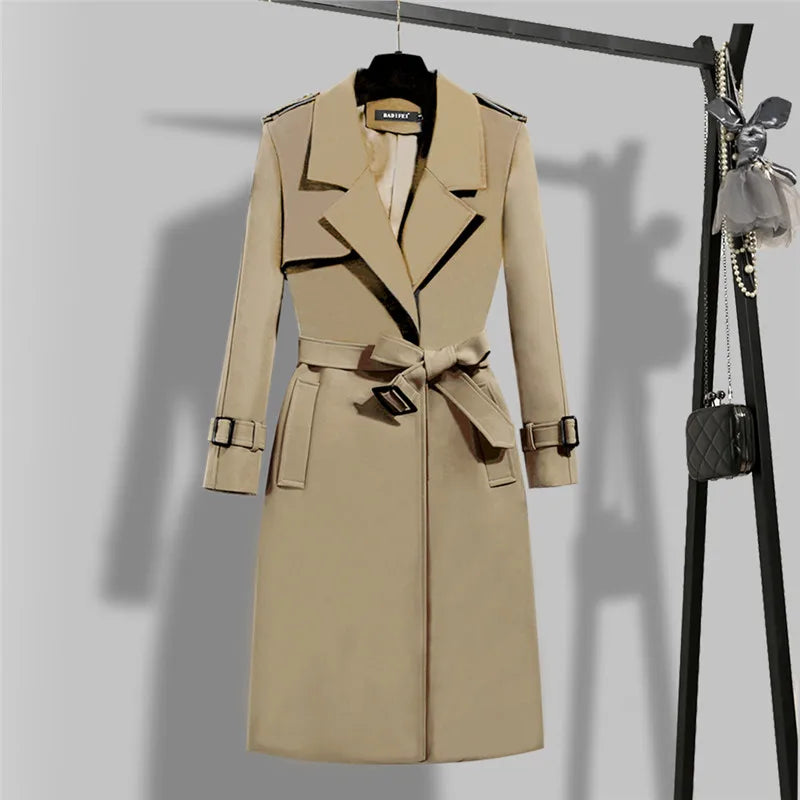 Mira | Trenchcoat da donna vintage business | Di alta qualità, lavato
