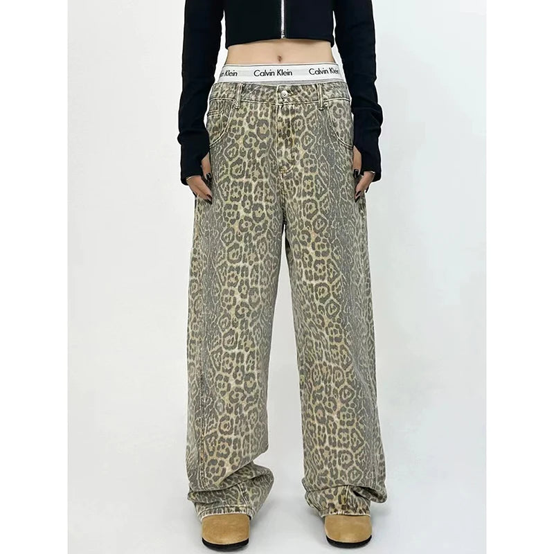 Chic Animal Print Overalls for Women