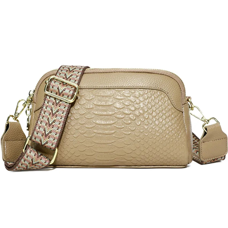 LuxeStijl Krokodil Messenger Tasche