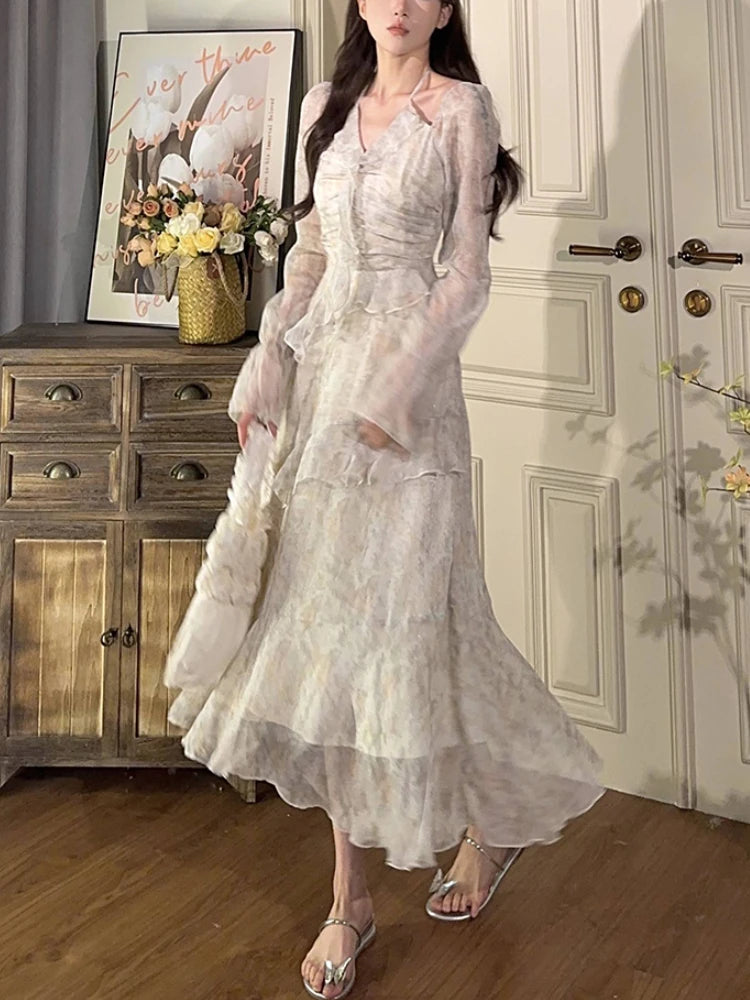 Lumière Couture Robe Fleur d'Été