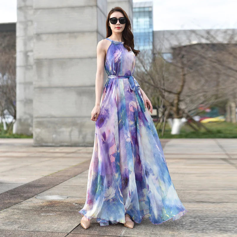 Enchanting Solstice Sleeveless Maxi Dress