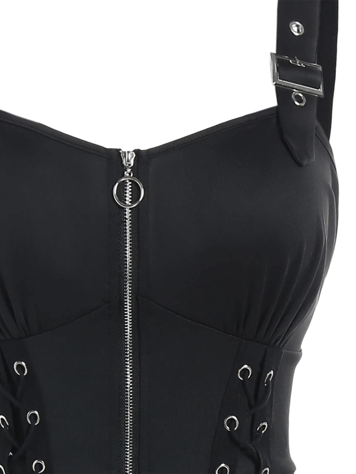 Dunkle Eleganz Midi Kleid