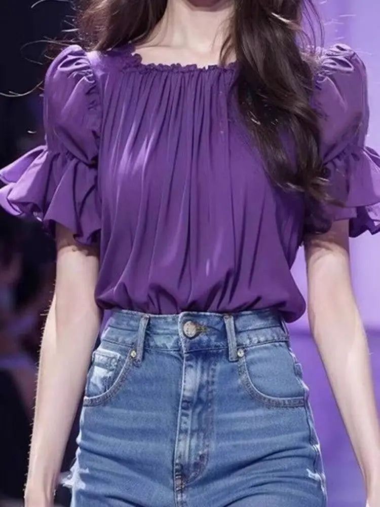 VividDream Purple Chic Summer Top