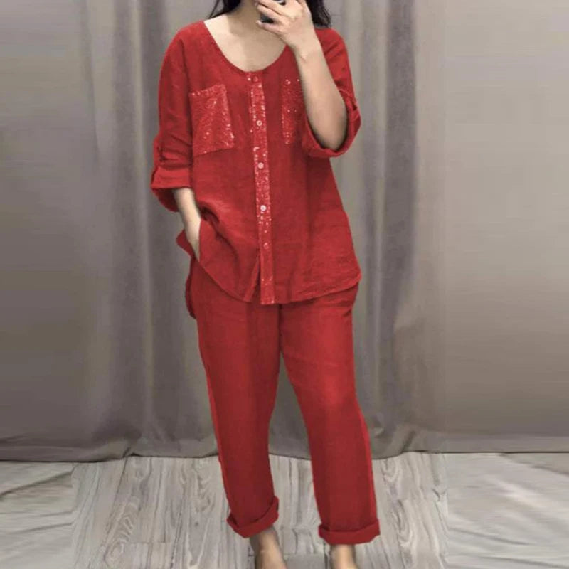 LumaLuxe Summer Sequins Set