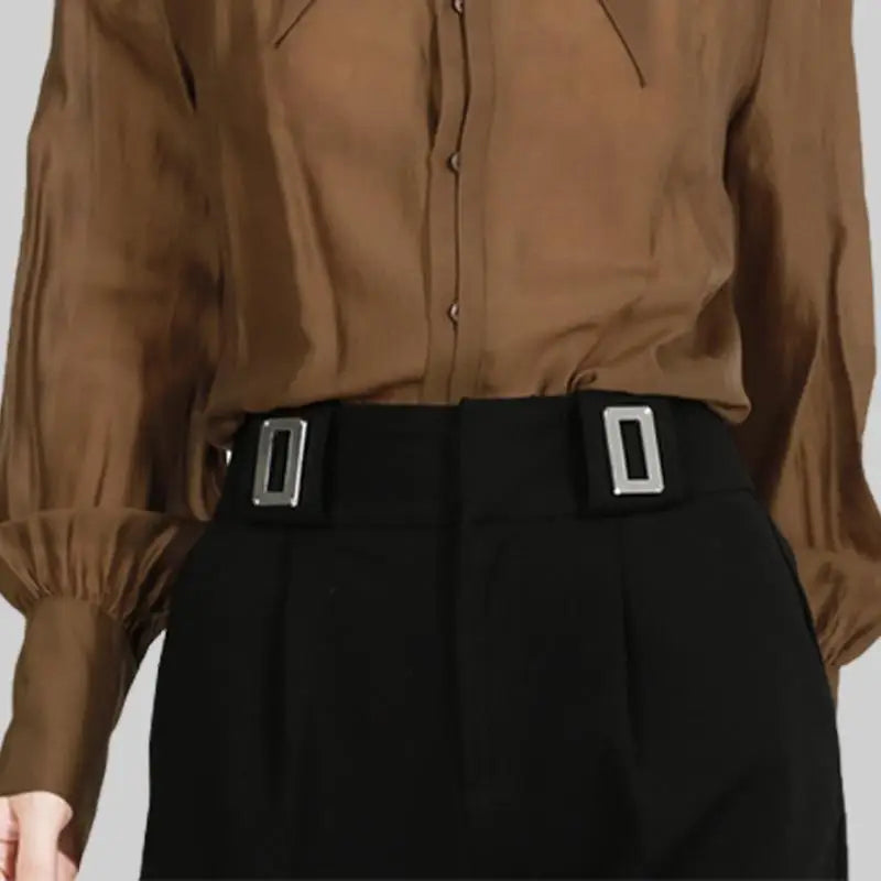 Etoile Élégante Kaffeebluse