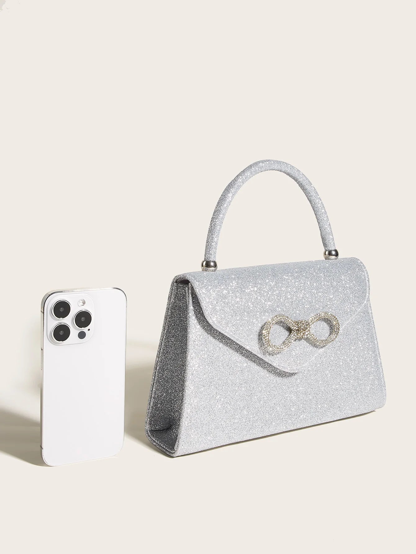 Sophie Glow Satin Evening Clutch