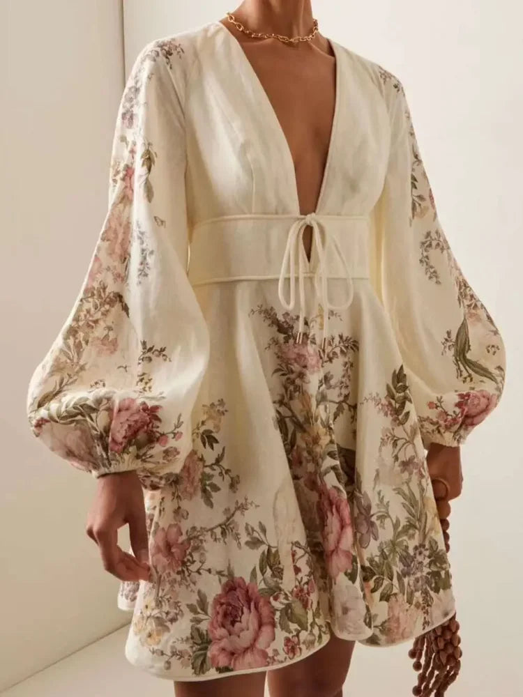 Luxe Blossom Summer Mini Dress