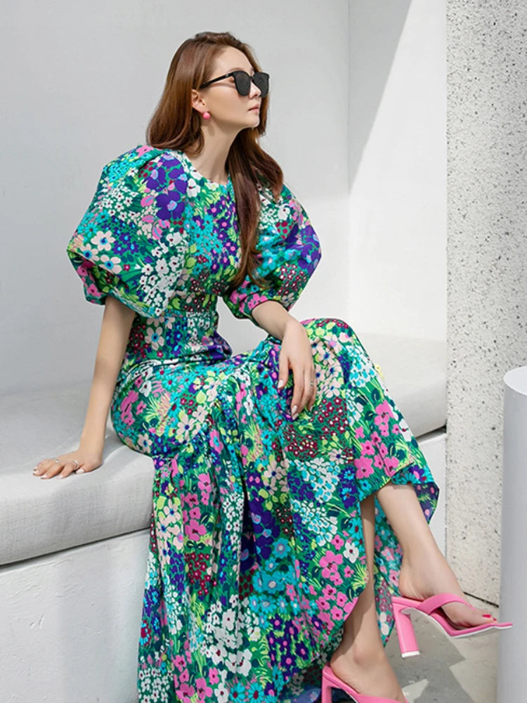 Lumière Luxe Robe Fleurie