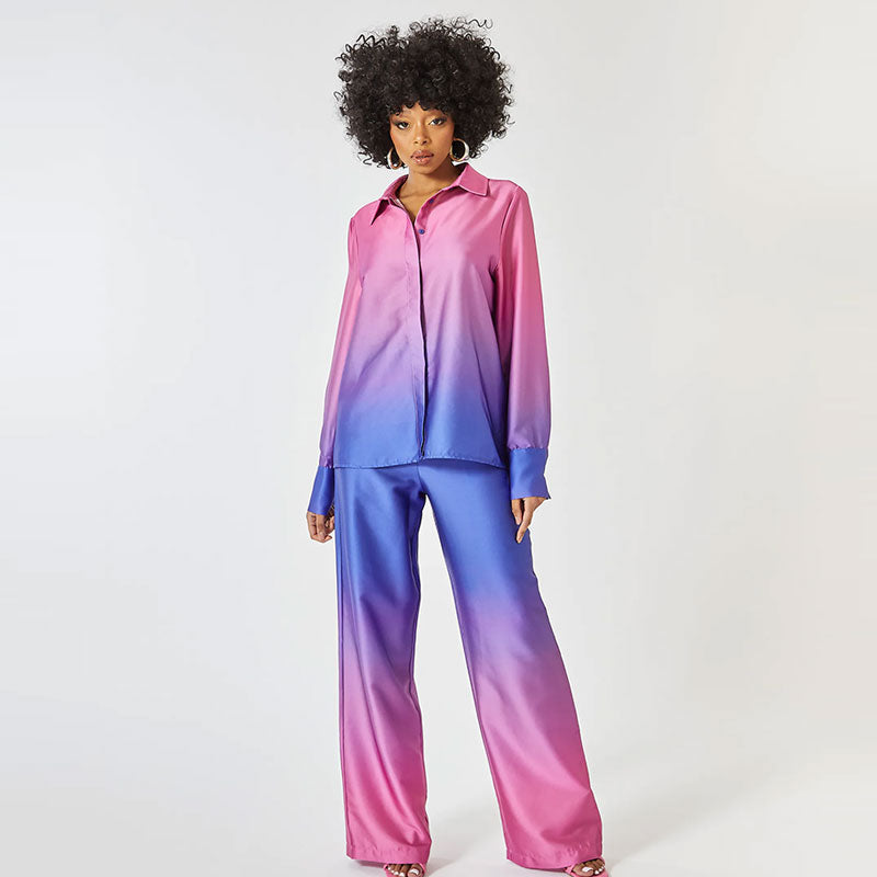 Tweedelige set met rechte pijpen