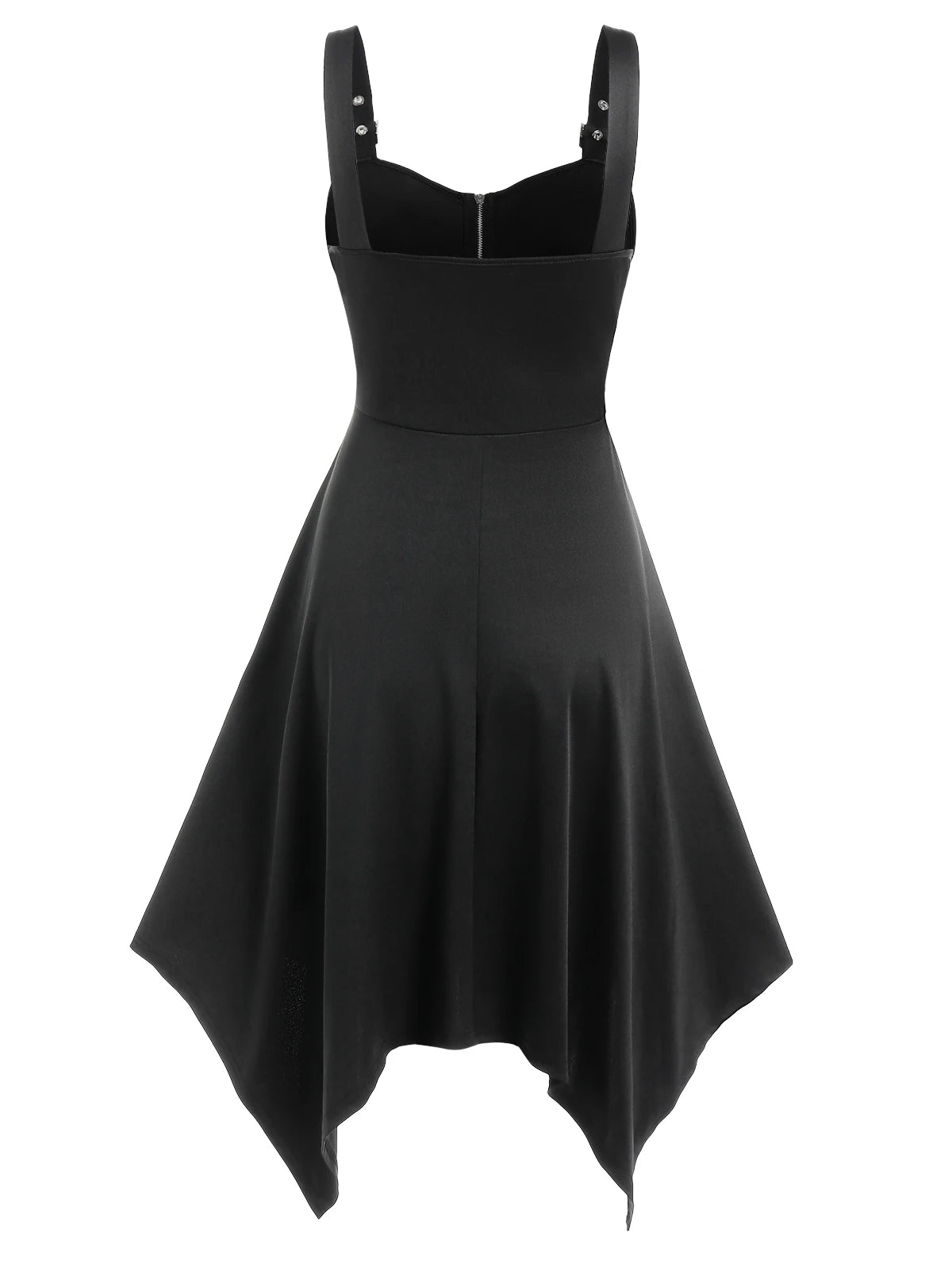 Dunkle Eleganz Midi Kleid
