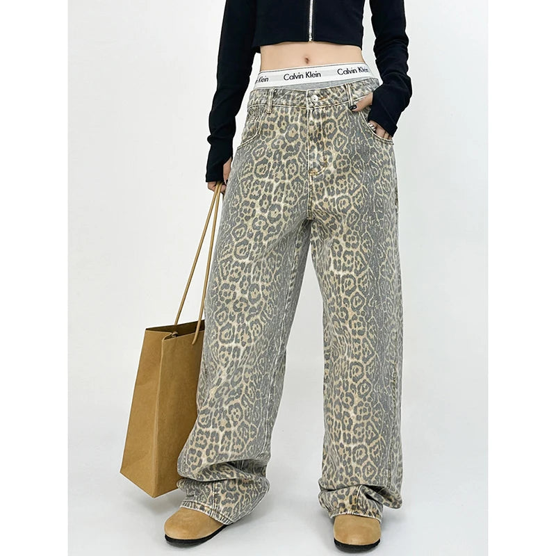 Chic Animal Print Overalls for Women