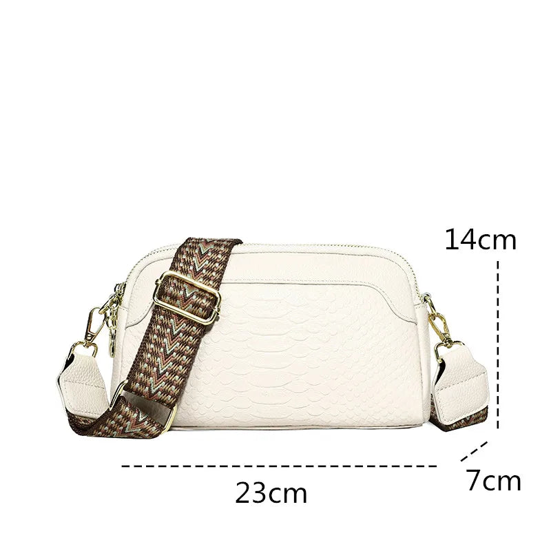 LuxeStijl Krokodil Messenger Tasche