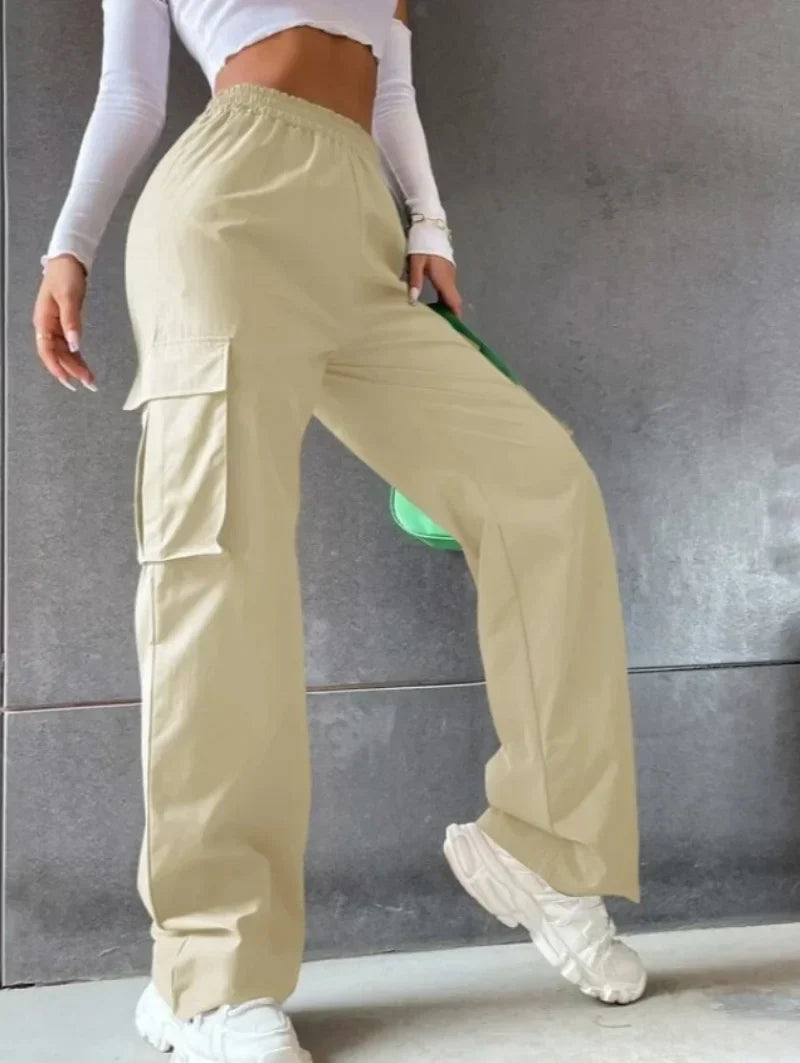 Dresden | Damen Oversized Cargo Hose | Olivgrün