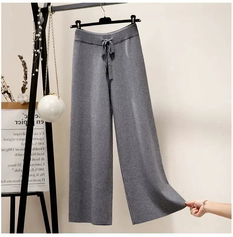 Frankfurt | Dames Oversized Gebreide Broek | Zwart