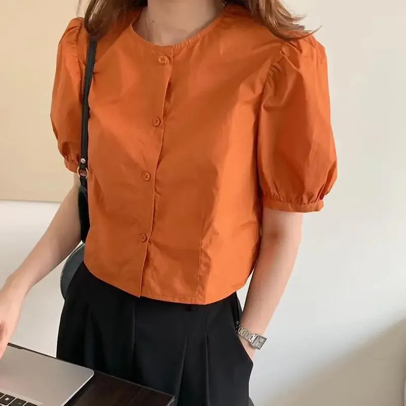 Lina | Women's Elegant Blouse | Orange