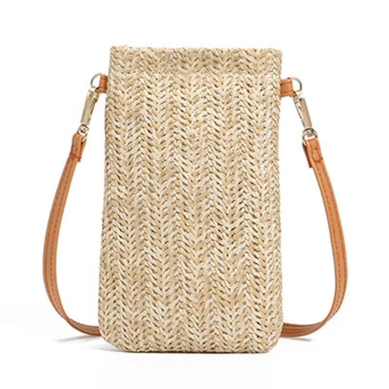 Solis Mode Zomerse Stro Intrecciata Clutch