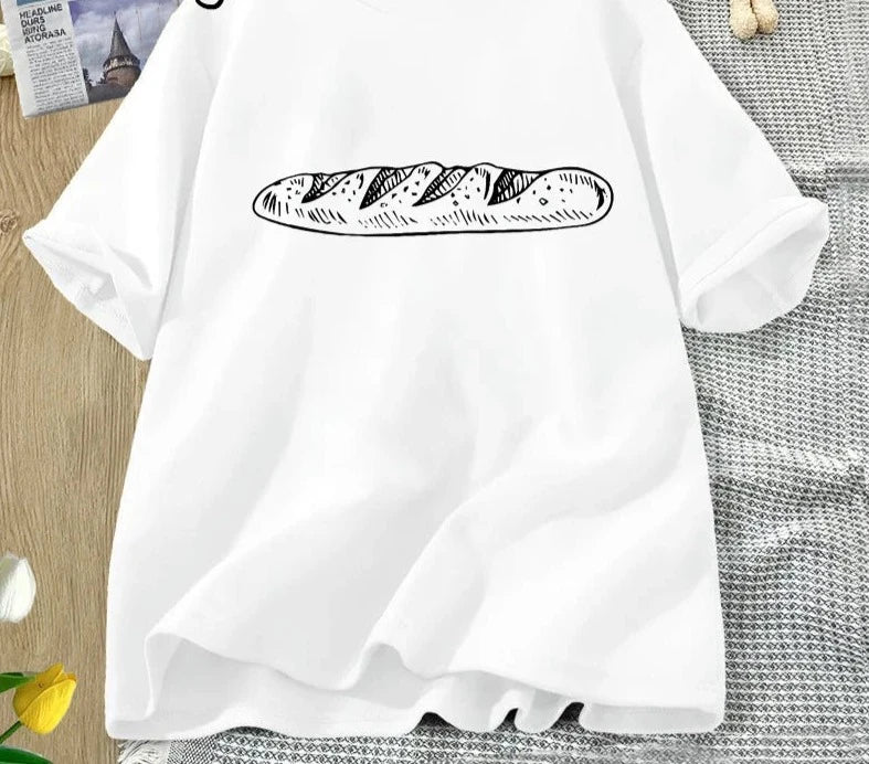 Sommerliches Baguette T-Shirt - Leuchtender Chic