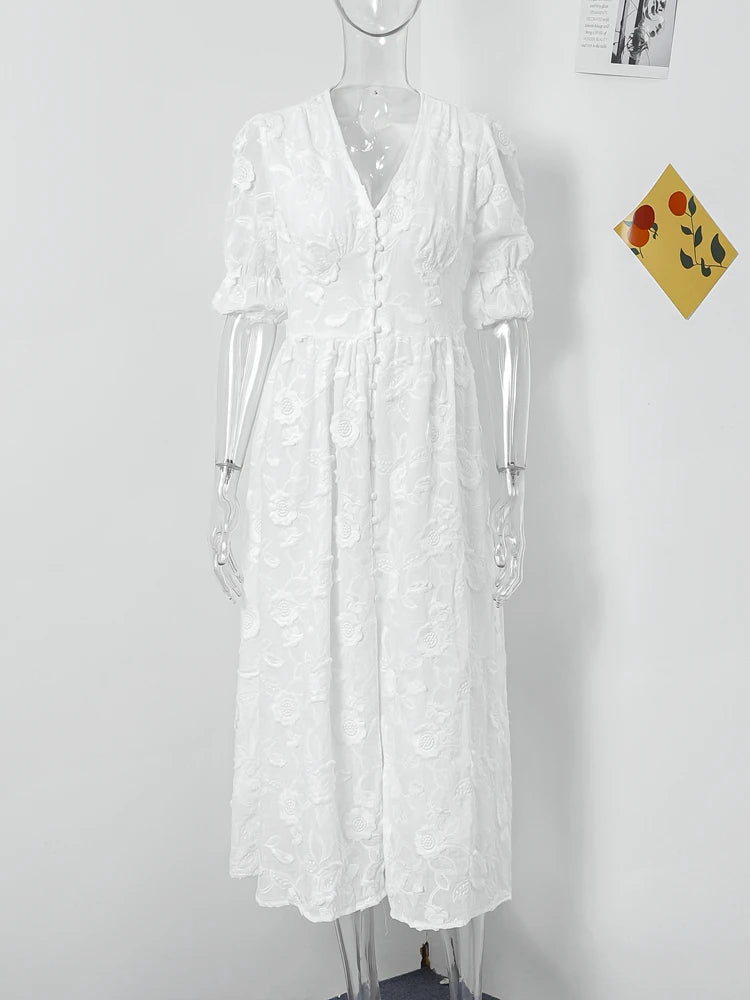 Yvelisse elegante vestito con scollo a U scavato