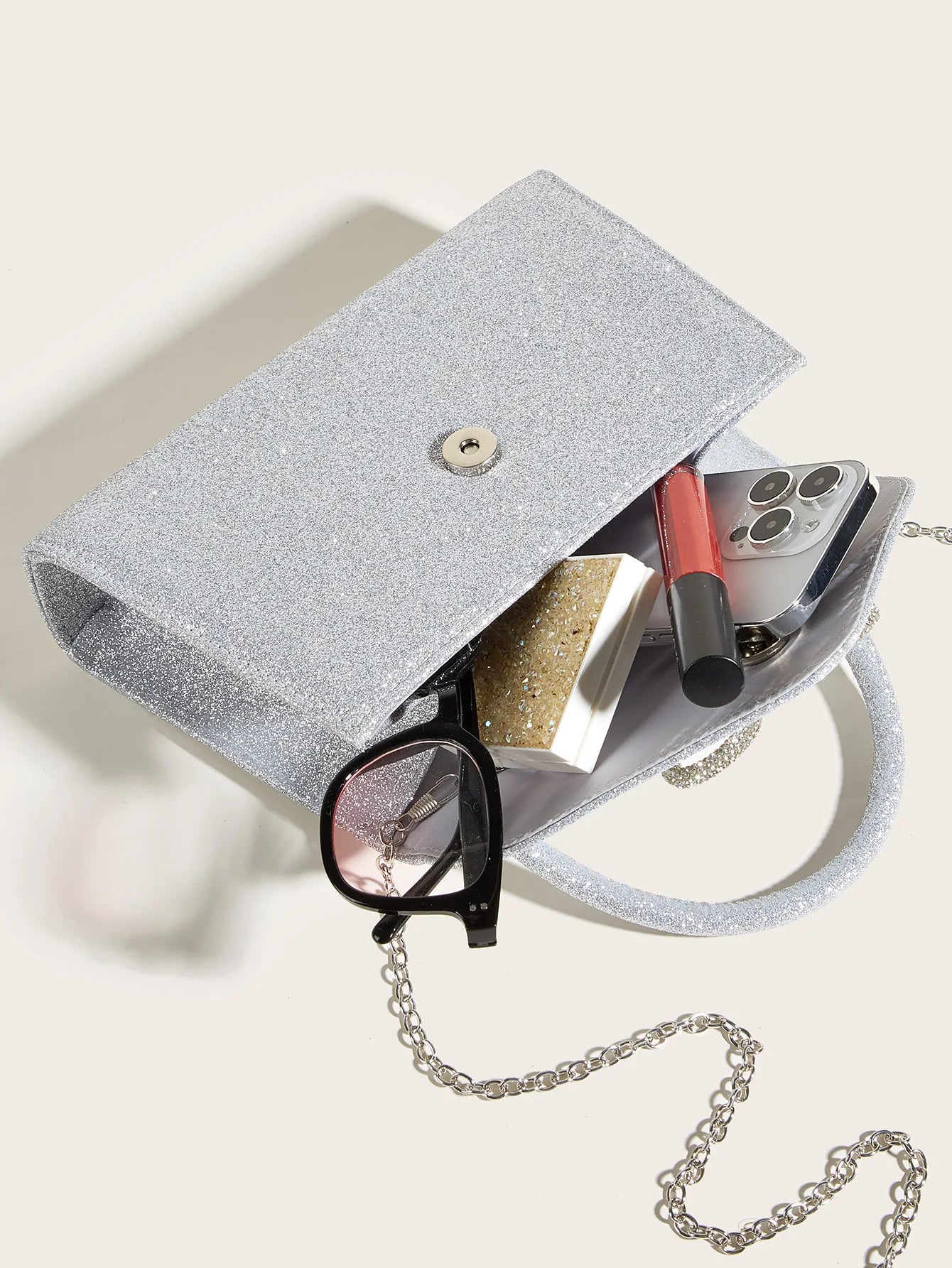 Sophie Glow Satin Evening Clutch