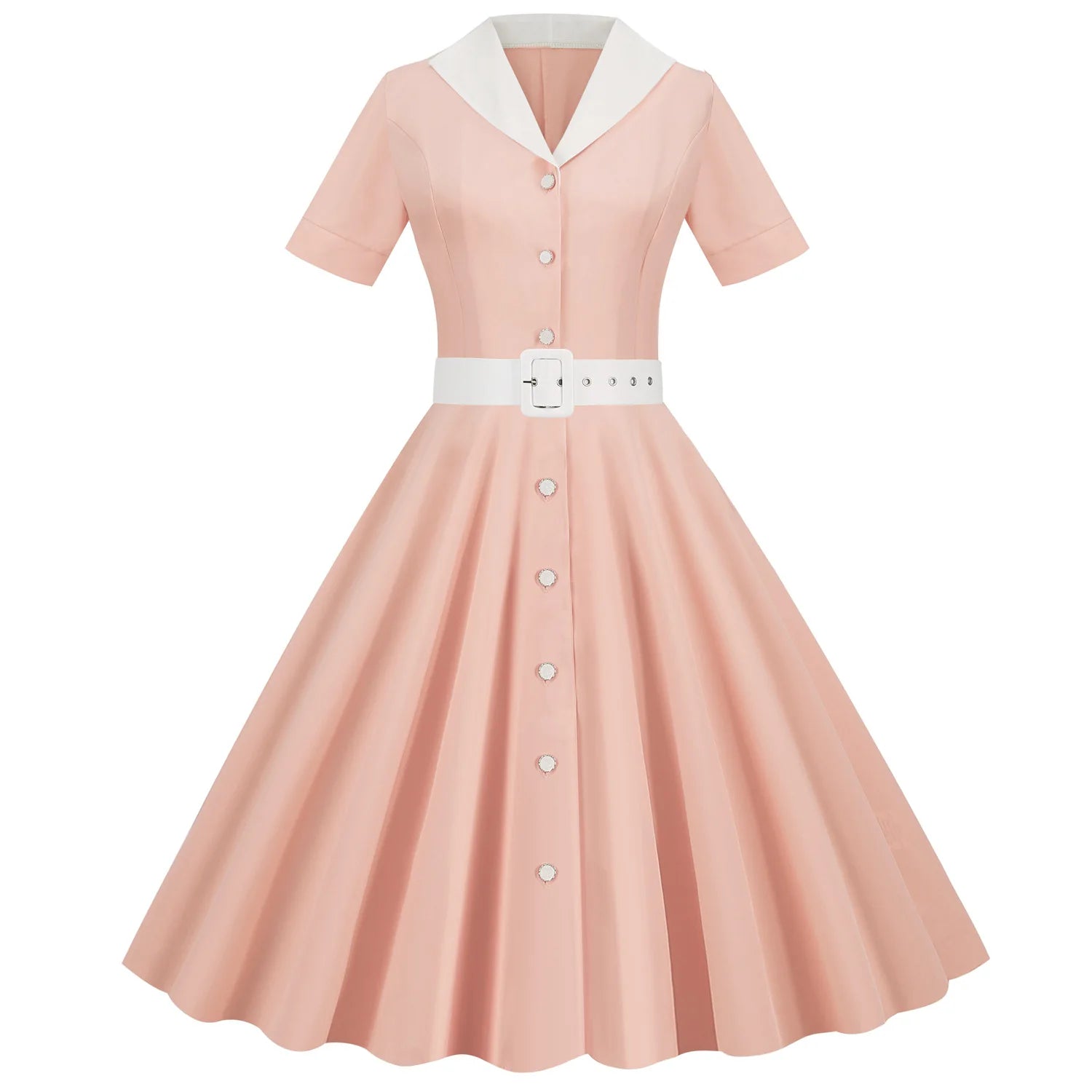 Luna Elegante V-Ausschnitt Sommerkleid