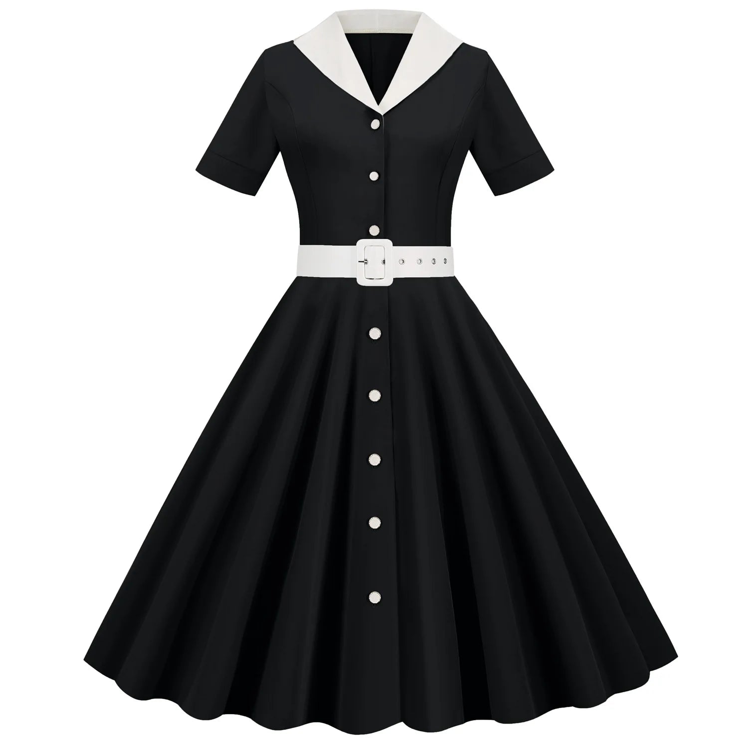 Luna Elegante V-Ausschnitt Sommerkleid