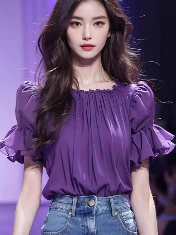 VividDream Purple Chic Summer Top