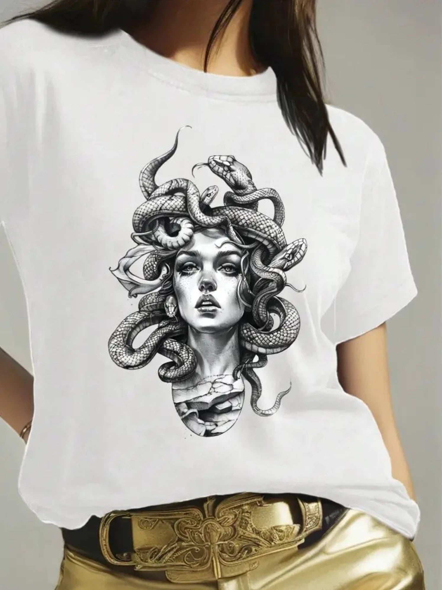 Merel Mode Harajuku Baumwoll-T-Shirt