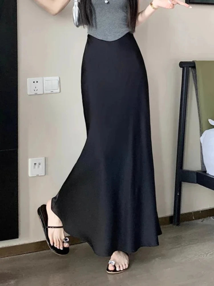 Luminara Satin Midi Rok