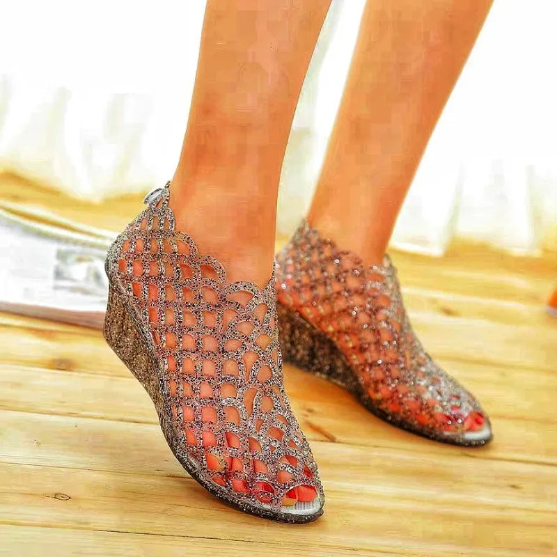 LuxeVoet Sandales compensées d'été