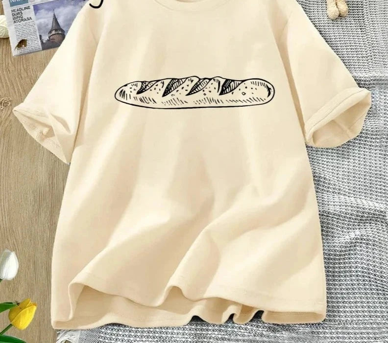 Sommerliches Baguette T-Shirt - Leuchtender Chic