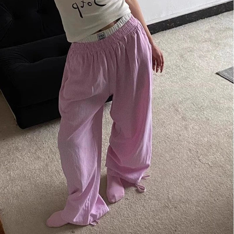 RivieraGlow Pantalón a rayas azul