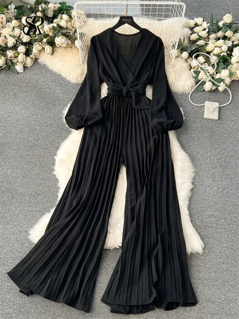 LUXE SINGREINY V-hals Jumpsuit voor Trendy Vrouwen