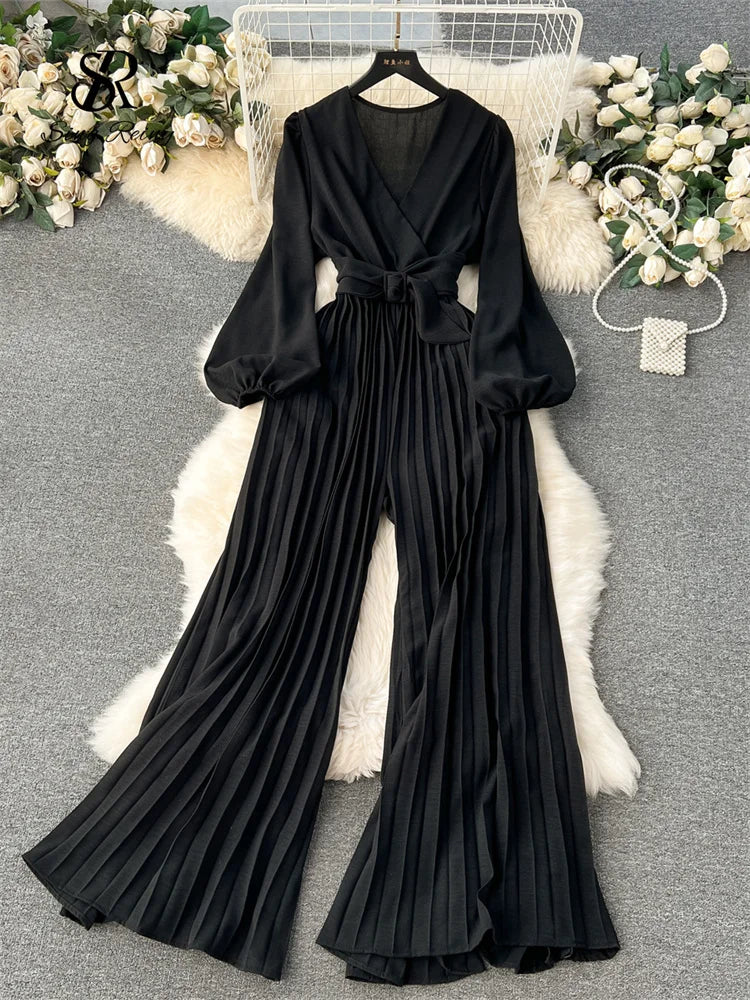 LUXE SINGREINY V-hals Jumpsuit voor Trendy Vrouwen