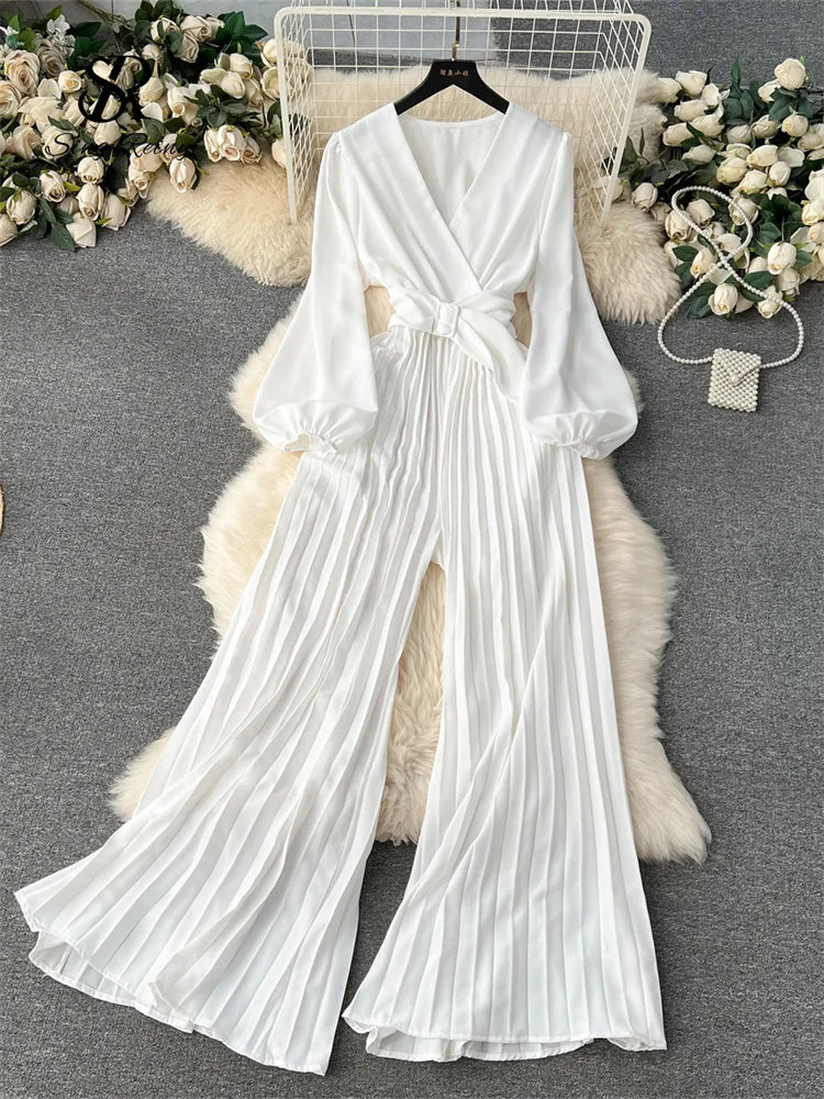 LUXE SINGREINY V-hals Jumpsuit voor Trendy Vrouwen