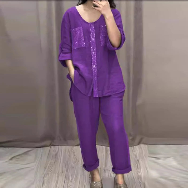 LumaLuxe Summer Sequins Set