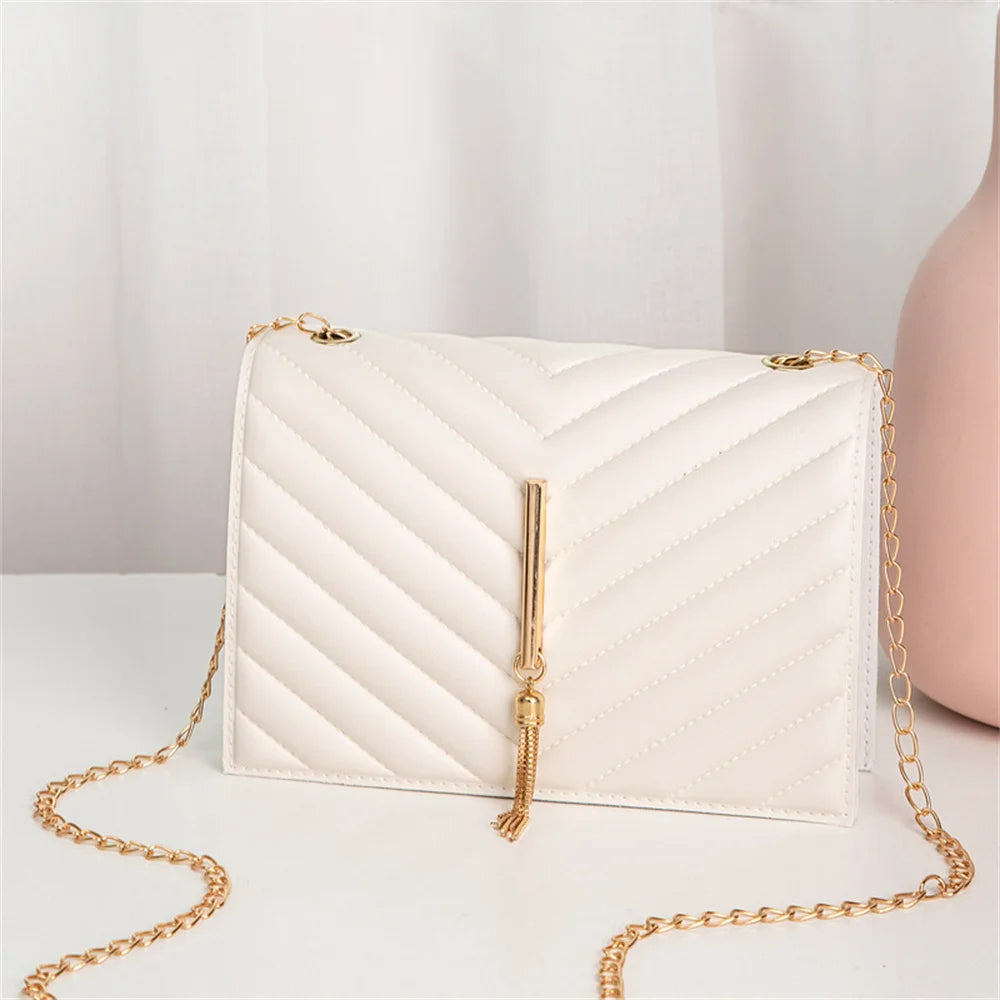 ChiqueGlam Mini Borsa con Frange e Patta